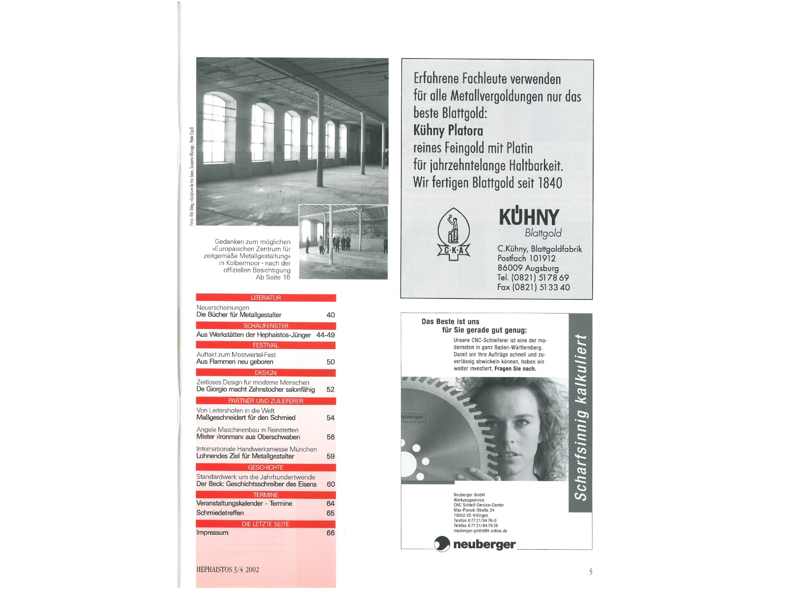 Zeitschrift HEPHAISTOS 2002, 3/4-5