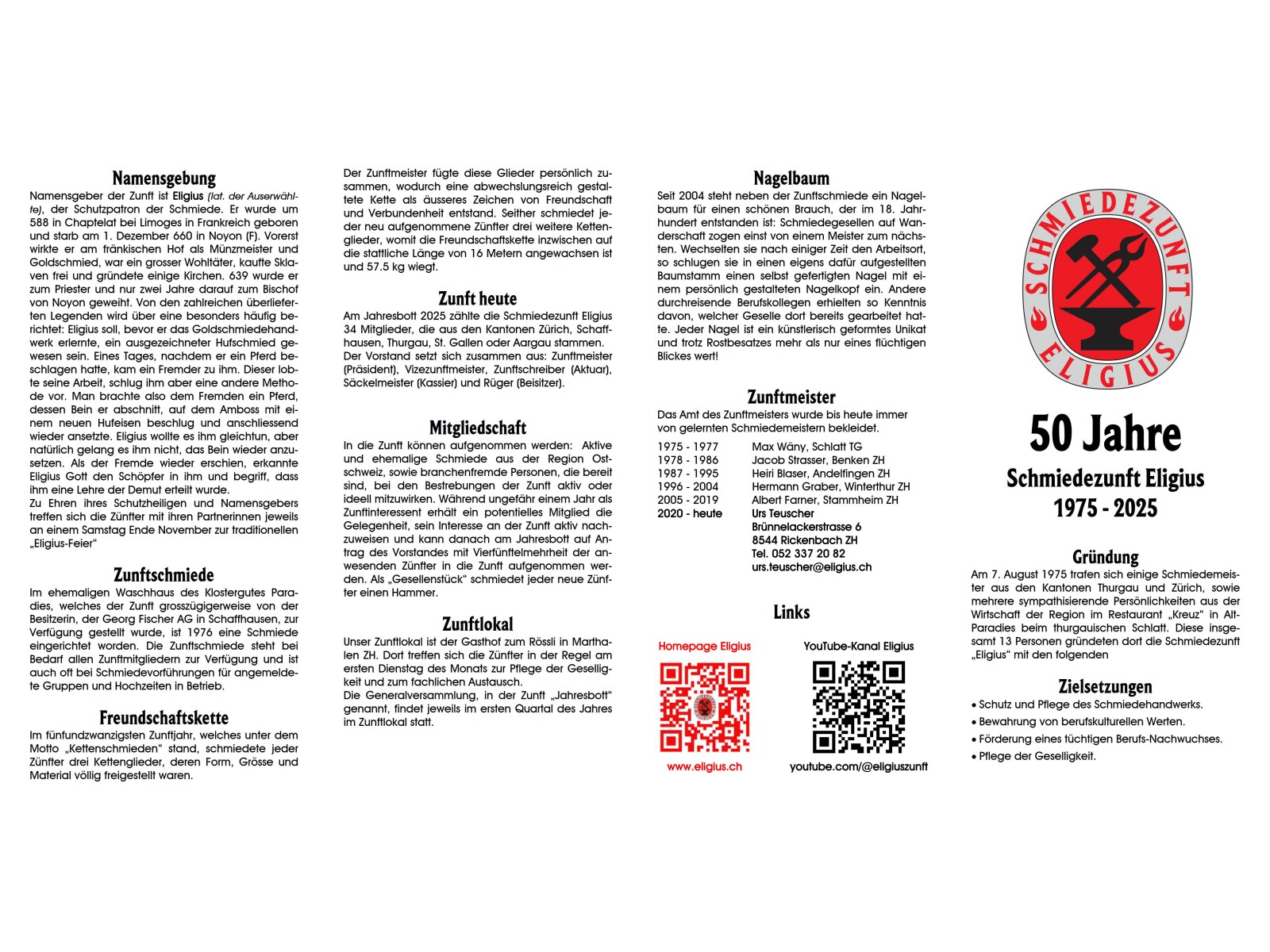 (BLOB)50 Jahre Eligius Schmiedezunft  (CH) - 21. Juni/ 30. August/ 13 September 2025-4