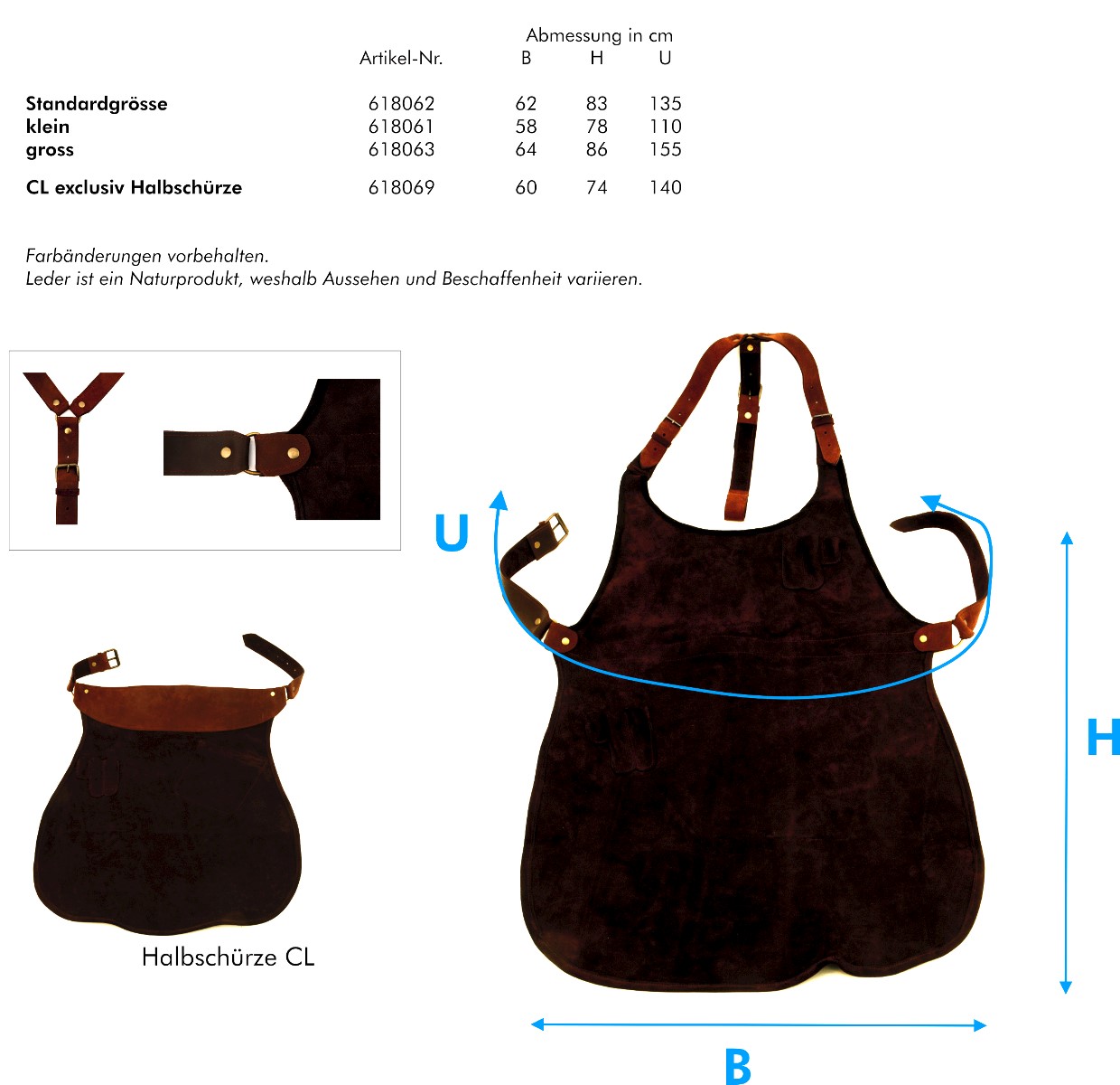 (BLOB)Angele blacksmith's apron CL large - brown-5