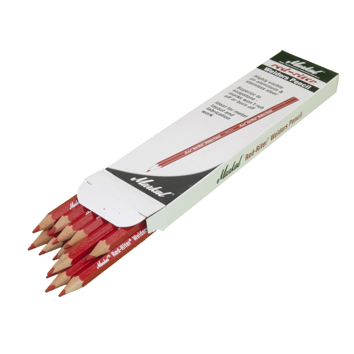 Schweissergriffel Stift rot, Pack mit 12