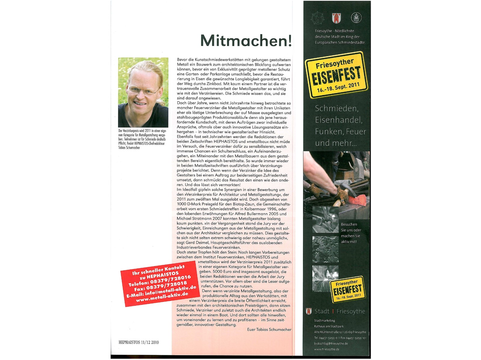 Zeitschrift HEPHAISTOS 2010, 11/12-3 Zeitschrift HEPHAISTOS 2010, 11/12-3