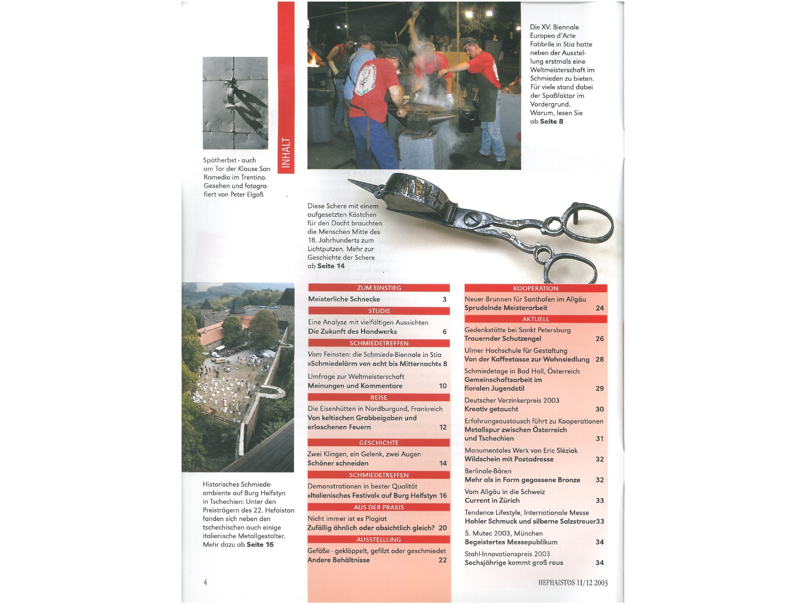 Zeitschrift HEPHAISTOS 2003, 11/12-4