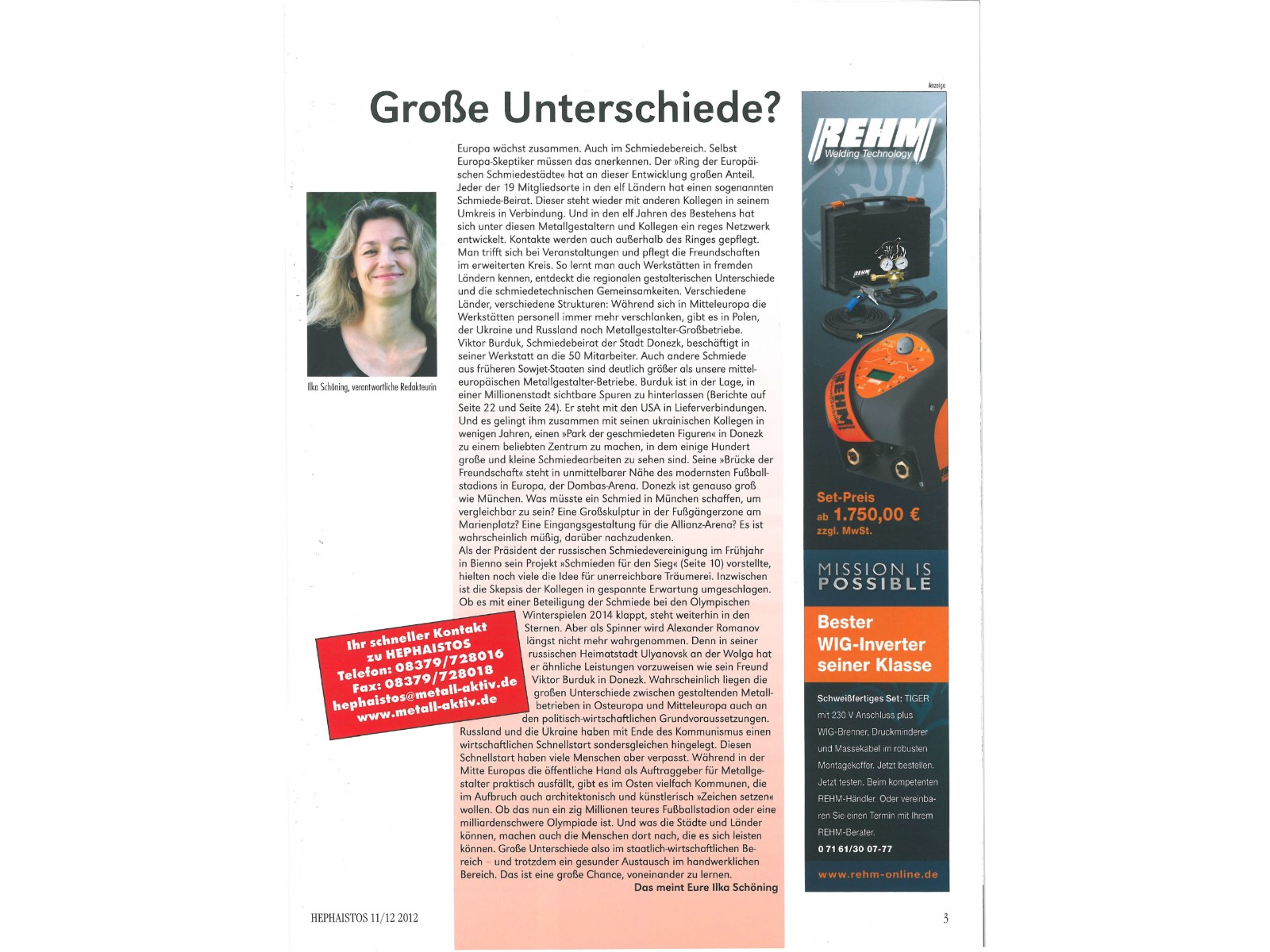 Zeitschrift HEPHAISTOS 2012, 11/12-3
