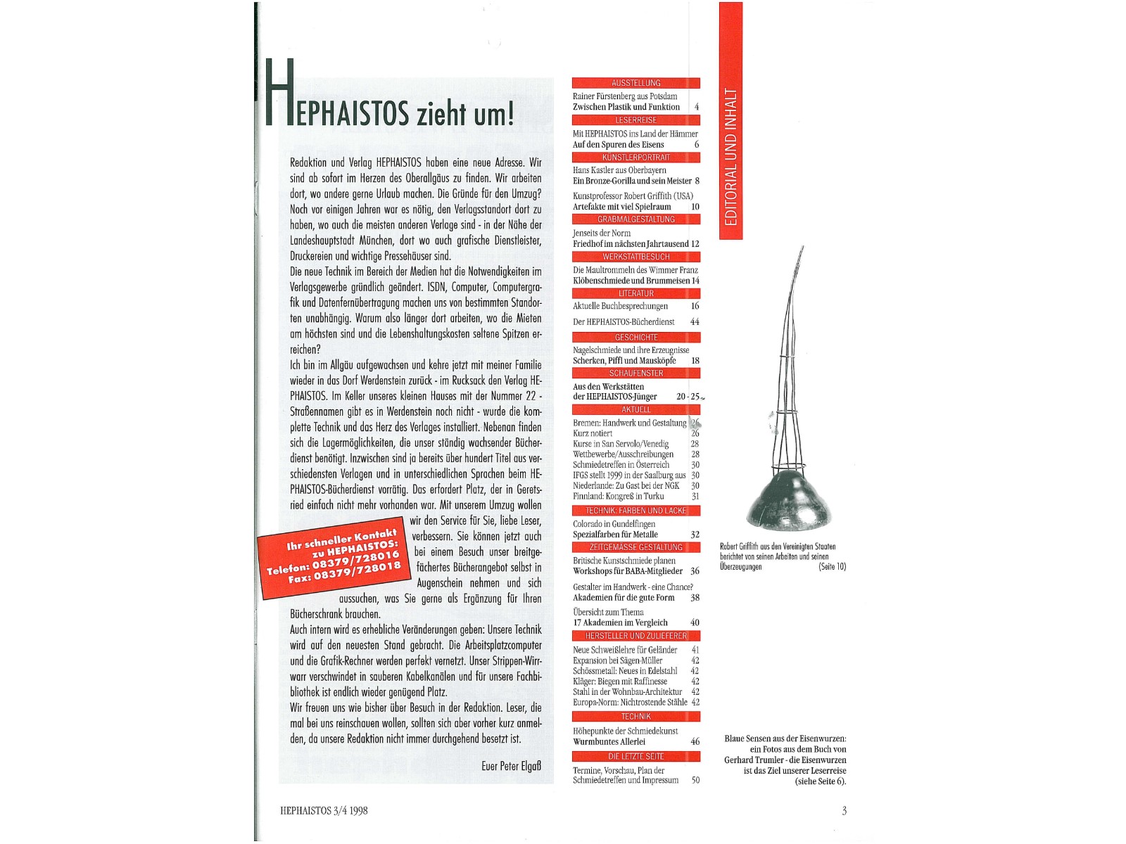 Zeitschrift HEPHAISTOS 1998, 3/4-3