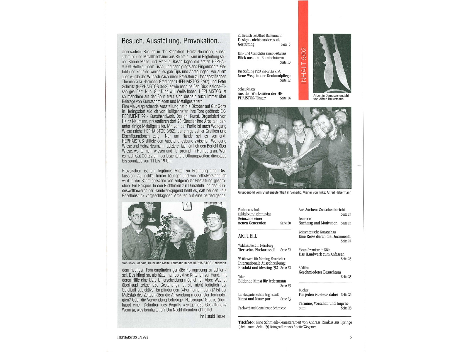 Zeitschrift HEPHAISTOS 1992, 05-5