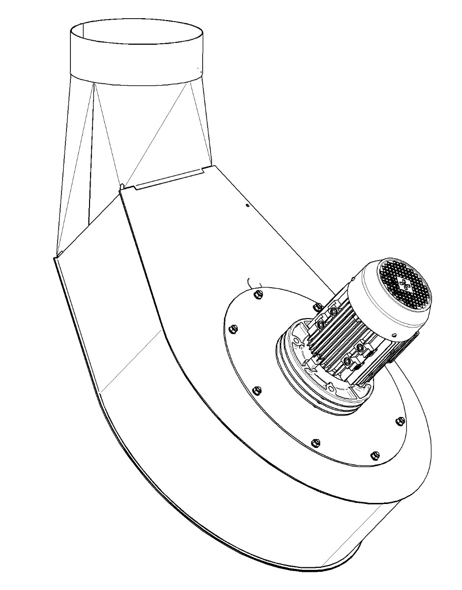 (BLOB)extracteur de fumée G-30.4 (400V, 45°, 1400 tr./min.)-2