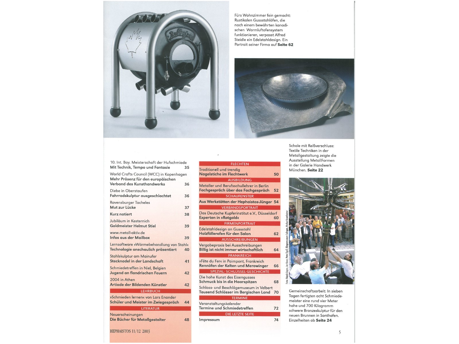 Zeitschrift HEPHAISTOS 2003, 11/12-5