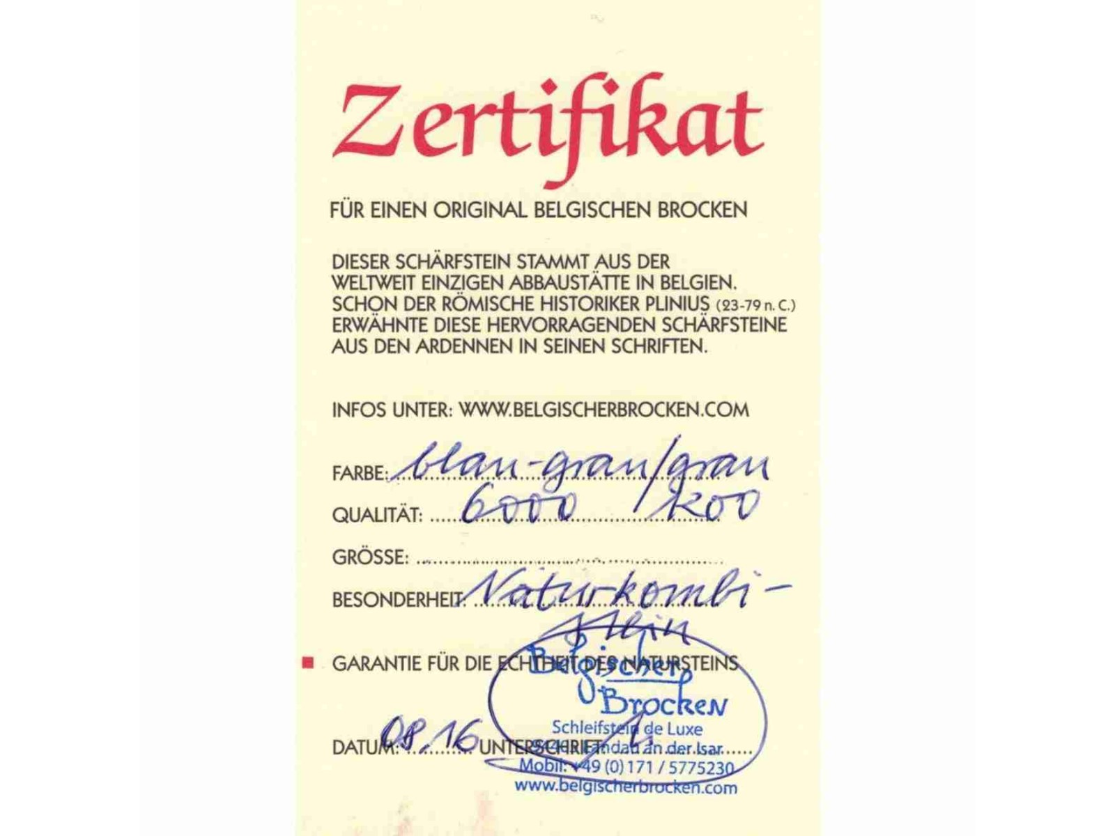 Belgischer Brocken Kombistein - CotPyr 100 x 40 mm-6