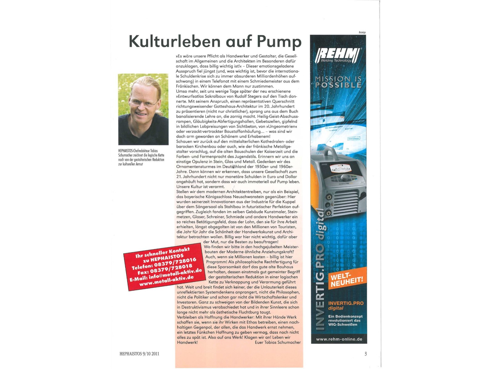 Zeitschrift HEPHAISTOS 2011, 9/10-3