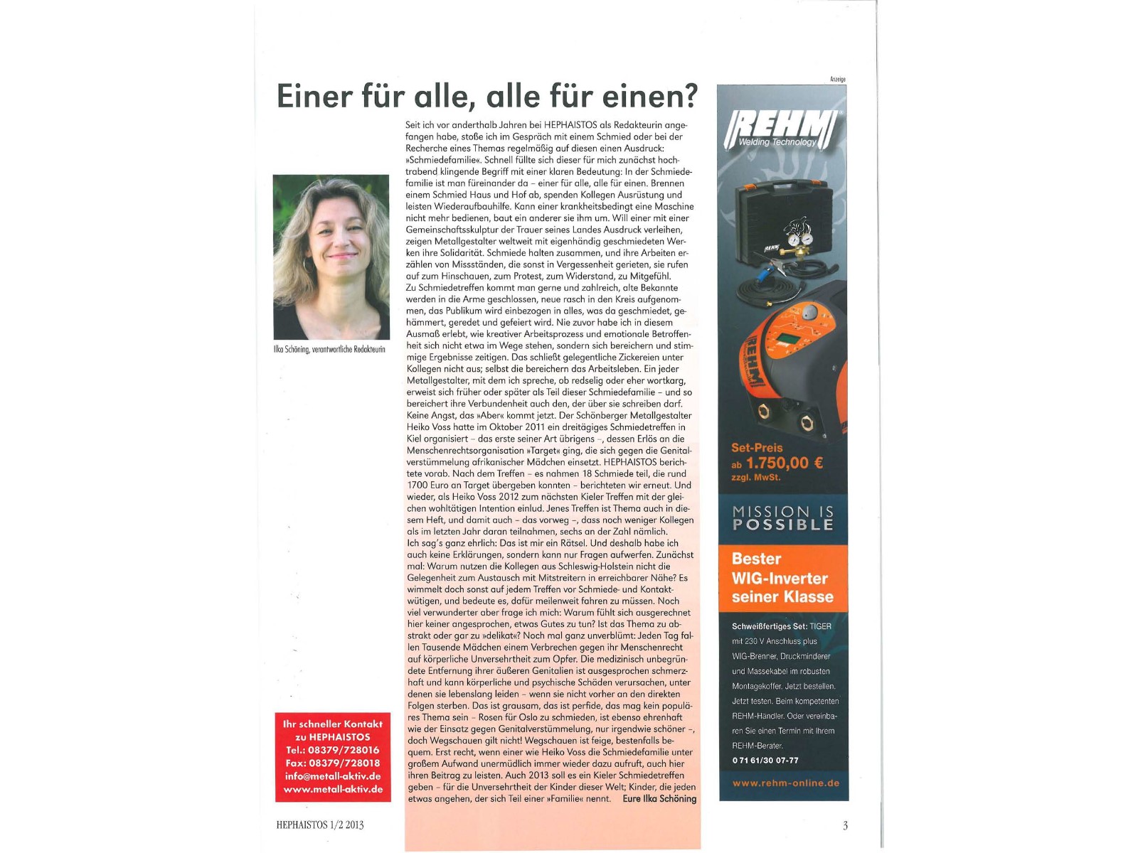 Zeitschrift HEPHAISTOS 2013, 1/2-3