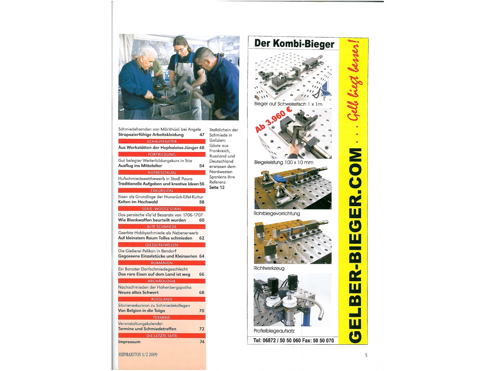 Zeitschrift HEPHAISTOS 2009, 1/2-5