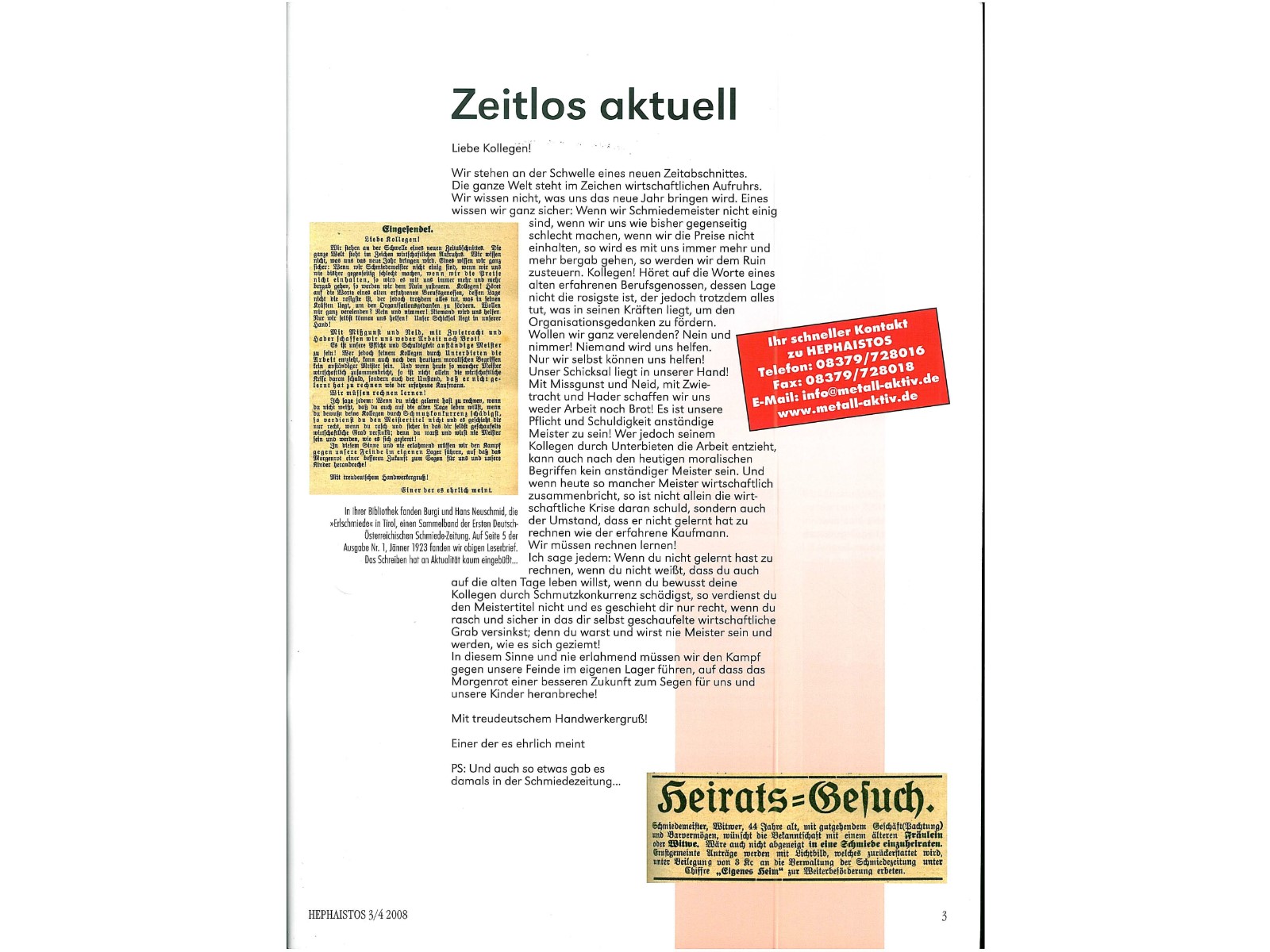 Zeitschrift HEPHAISTOS 2008, 3/4-3