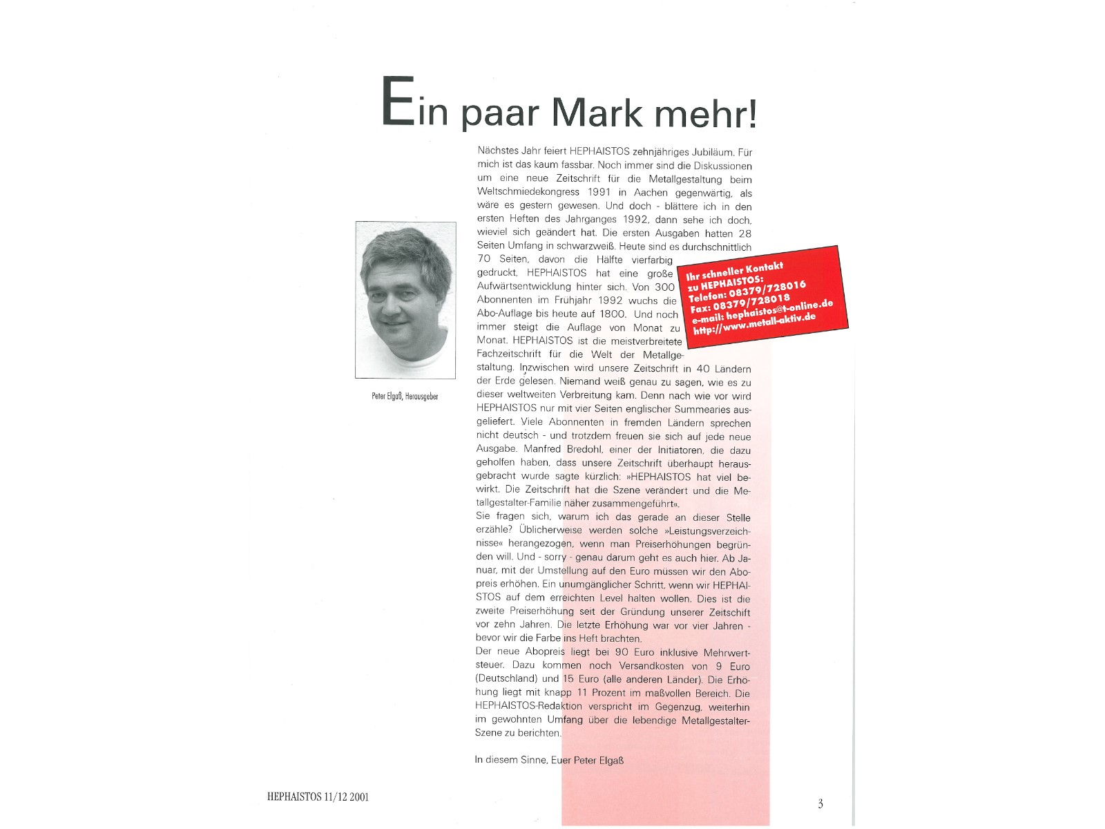 Zeitschrift HEPHAISTOS 2001, 11/12-3