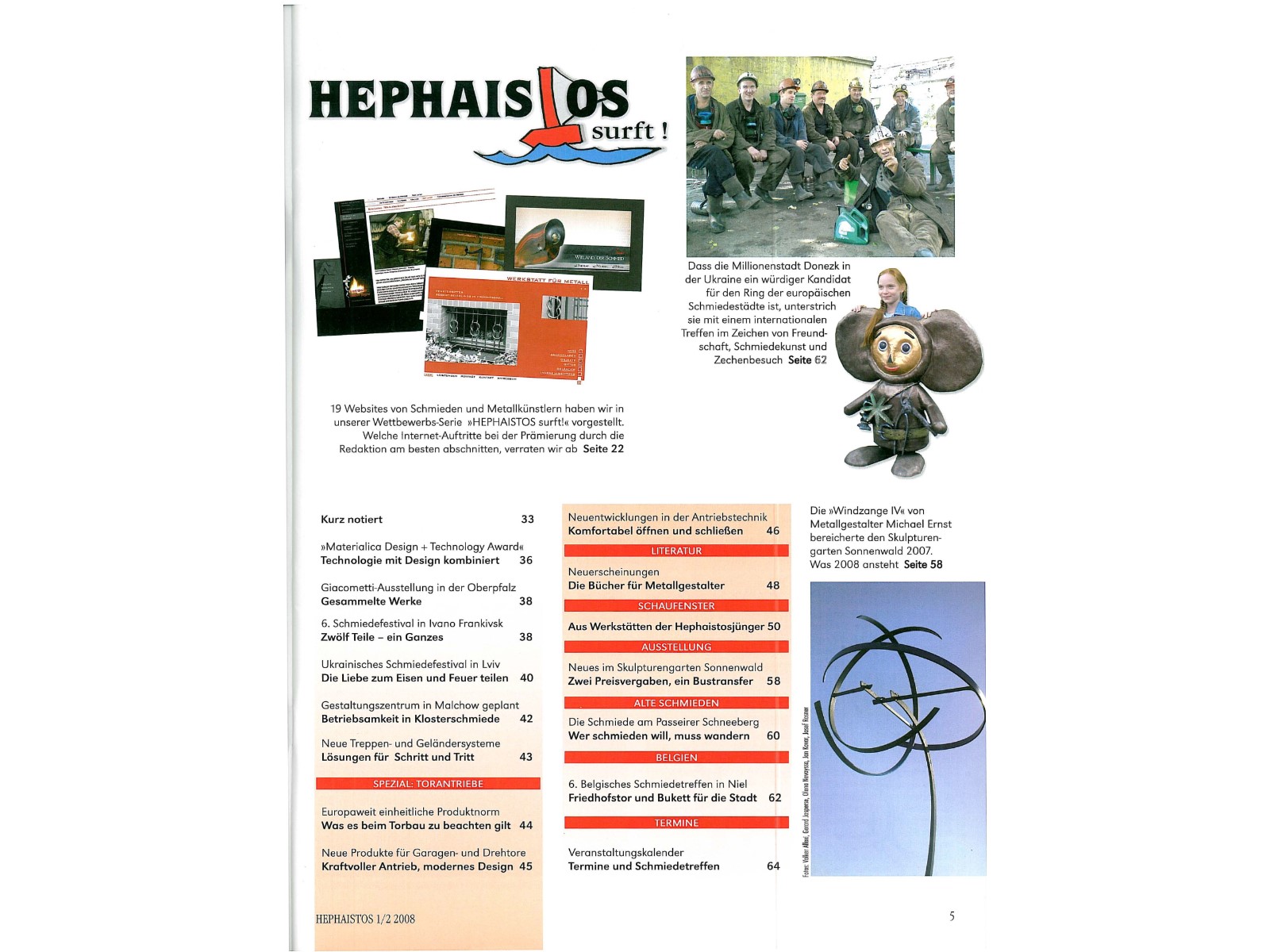 Zeitschrift HEPHAISTOS 2008, 1/2-5