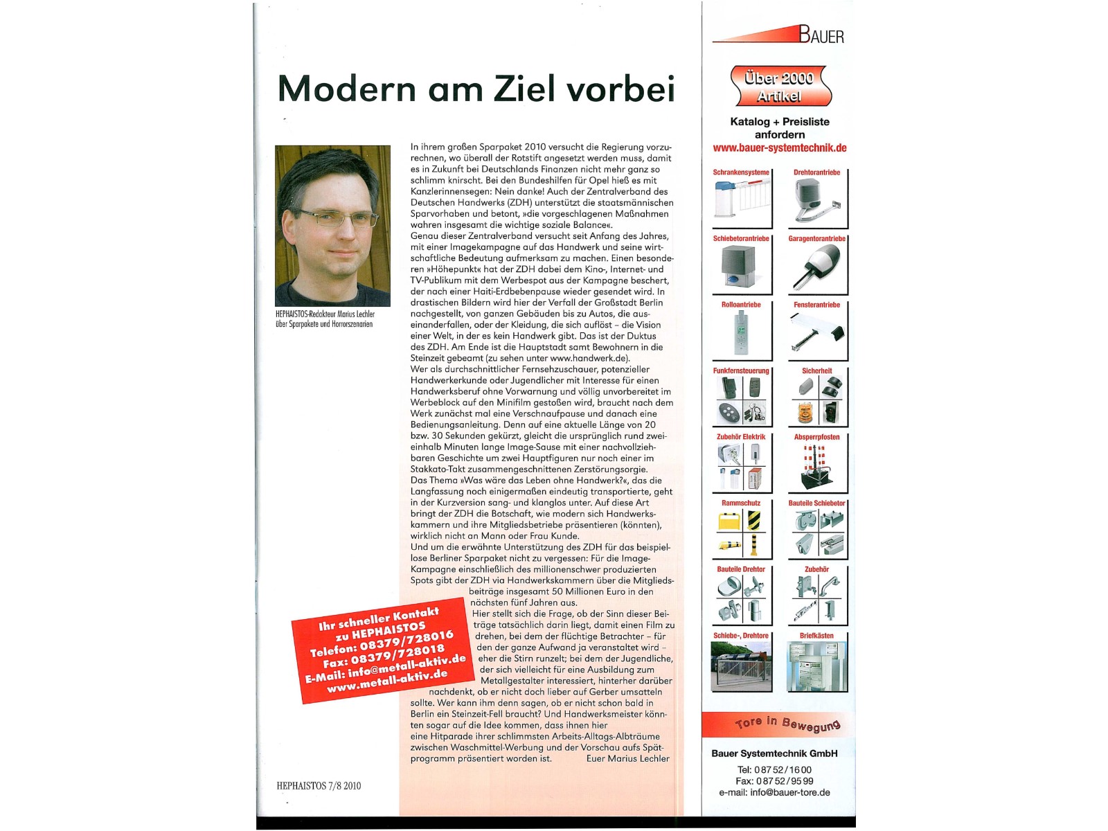 Zeitschrift HEPHAISTOS 2010, 7/8-3 Zeitschrift HEPHAISTOS 2010, 7/8-3