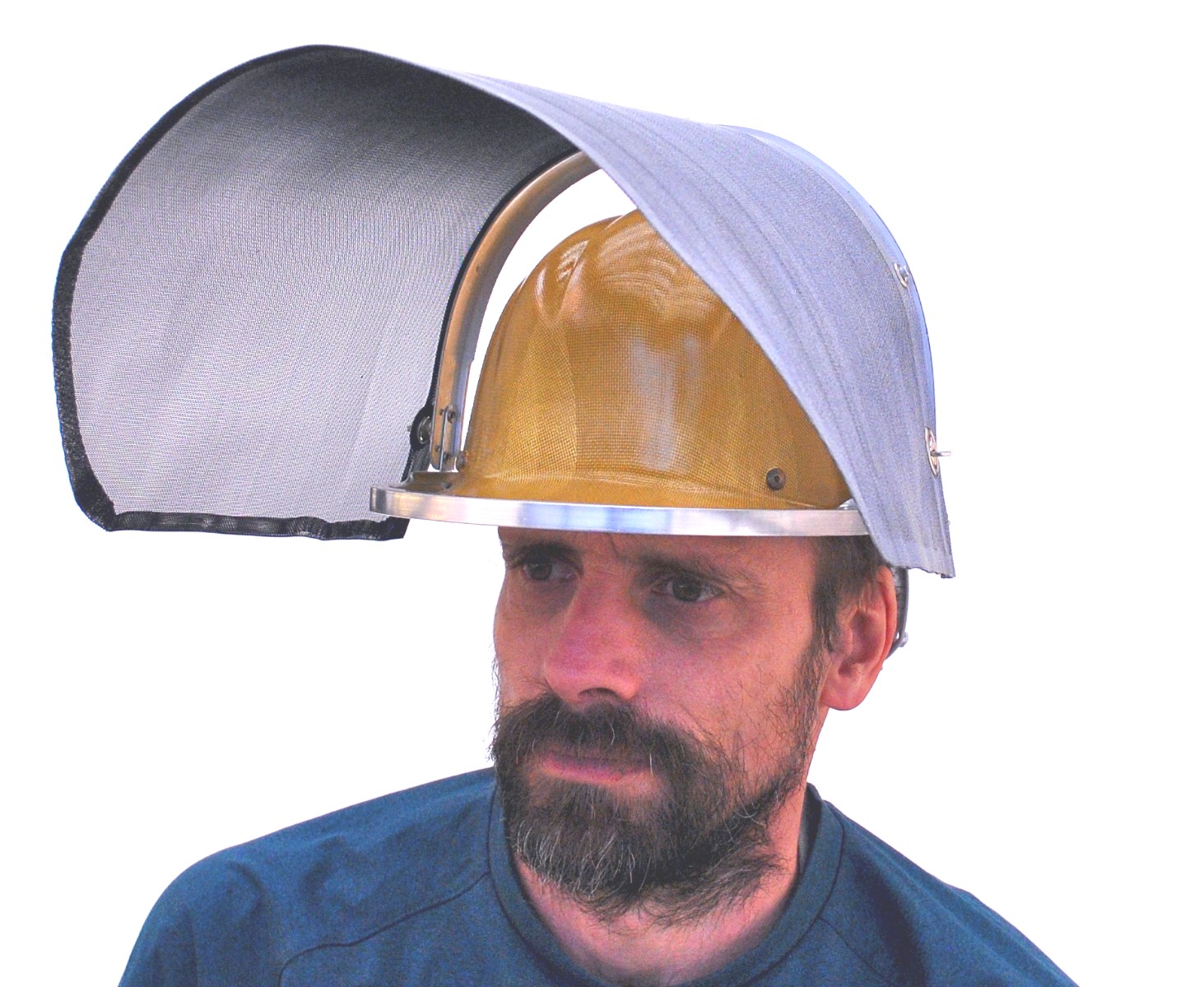 Casque de protection thermique avec voile métallique