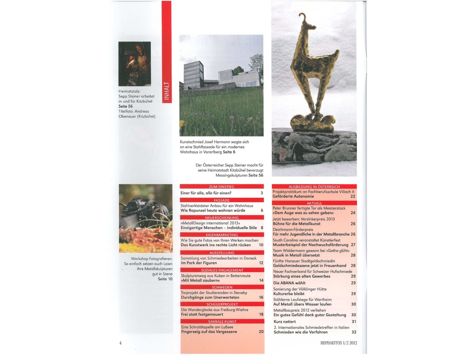 Zeitschrift HEPHAISTOS 2013, 1/2-4 Zeitschrift HEPHAISTOS 2013, 1/2-4