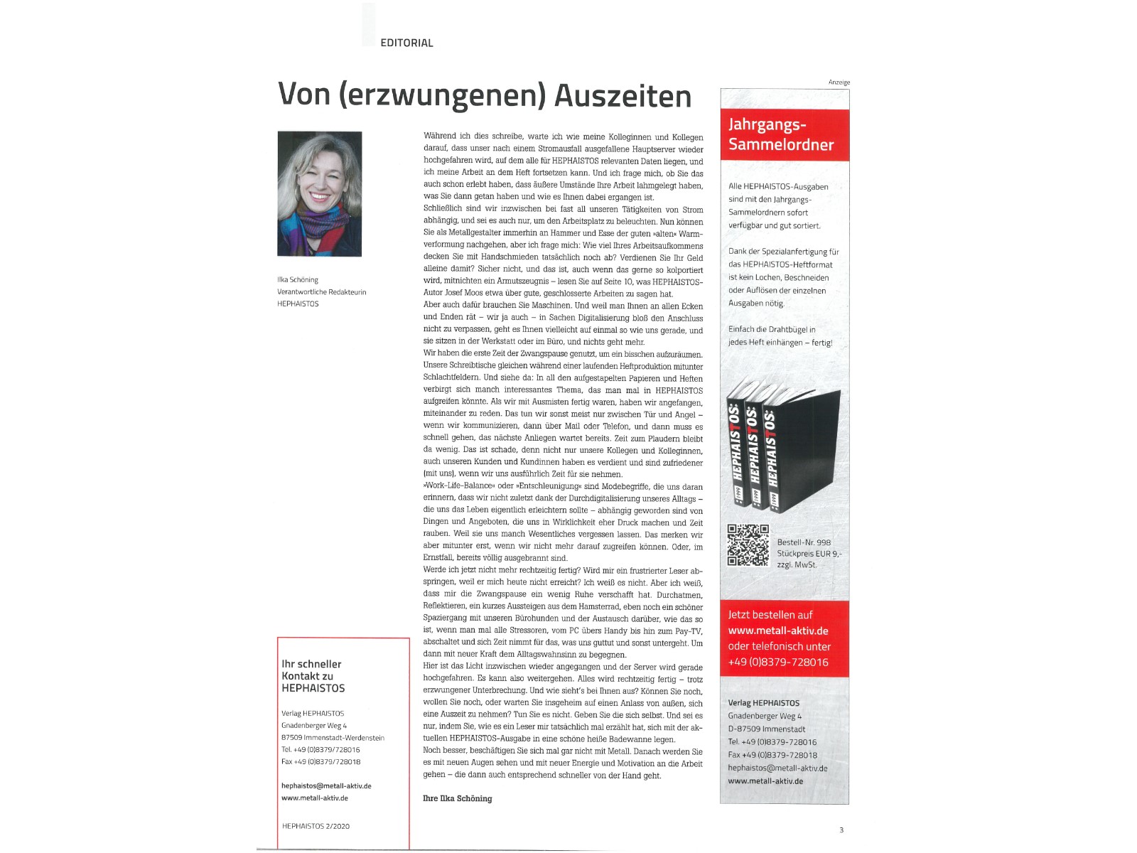 Zeitschrift HEPHAISTOS 2020, 02-3