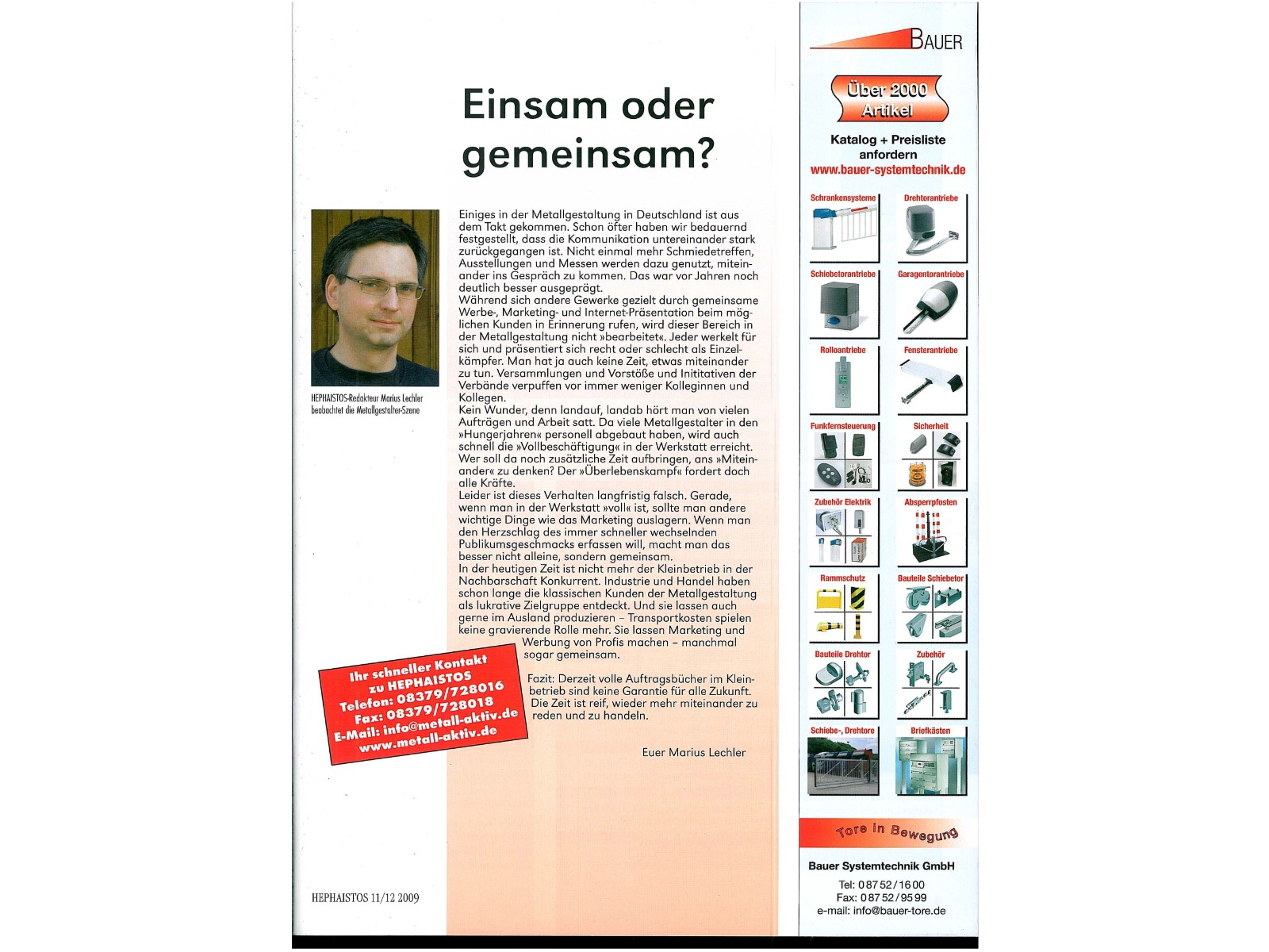 Zeitschrift HEPHAISTOS 2009, 11/12-3