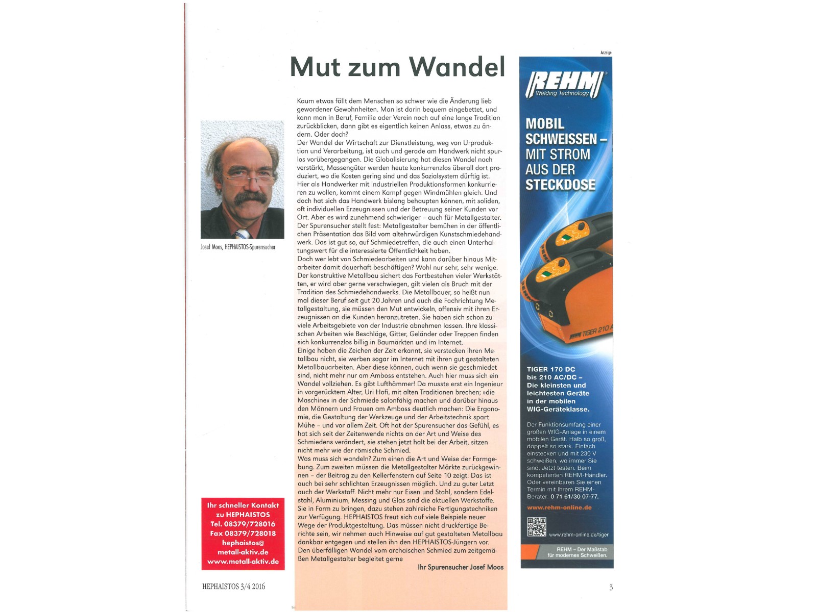 Zeitschrift HEPHAISTOS 2016, 3/4-3