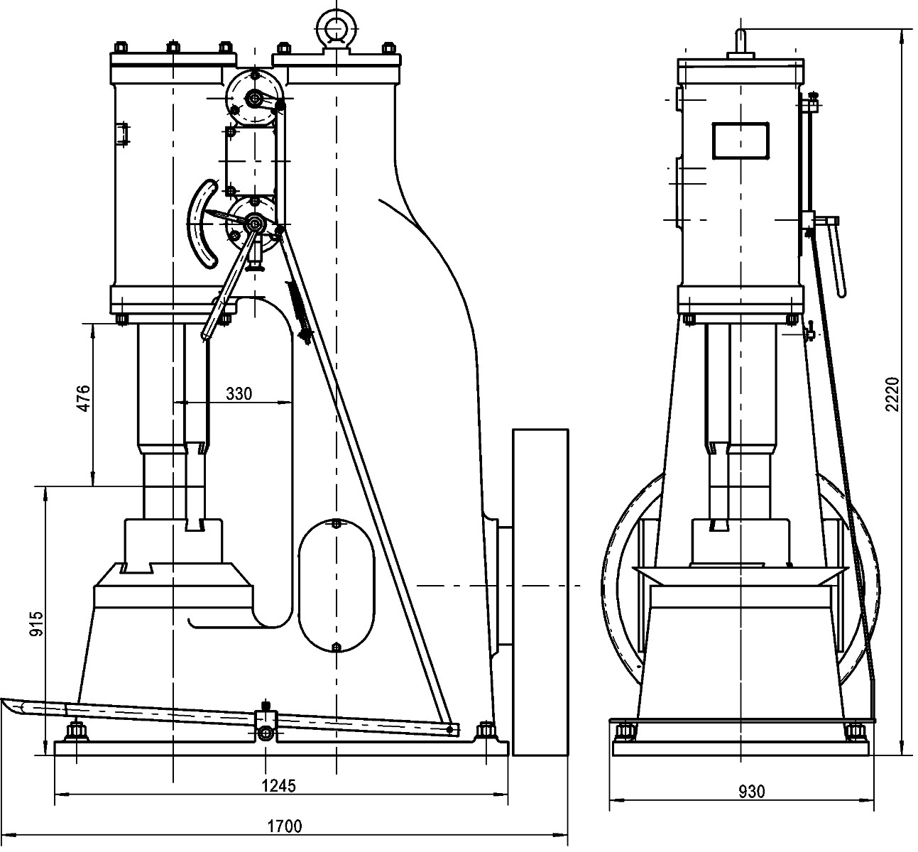 C1155 Le Creusot - Marteau-pilon à la forge de grosses-oeuvres
